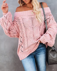 Delta Pink Cable Knit