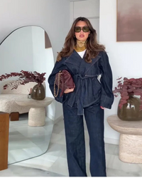 Amber Denim Jacket & Pant Set