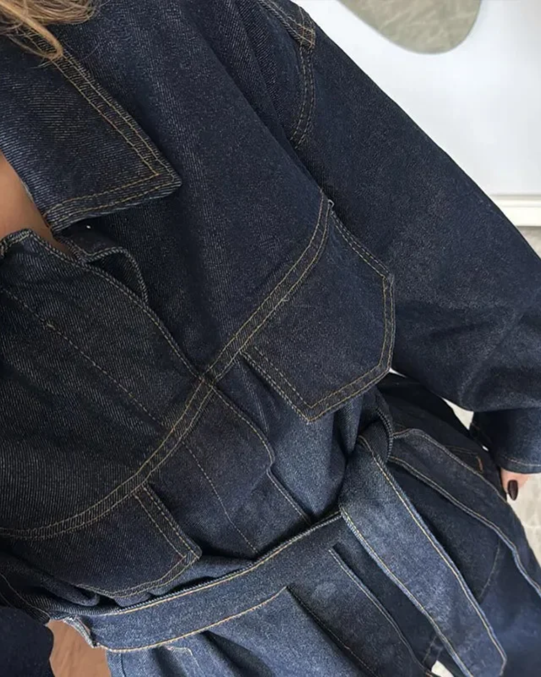 Amber Denim Jacket & Pant Set