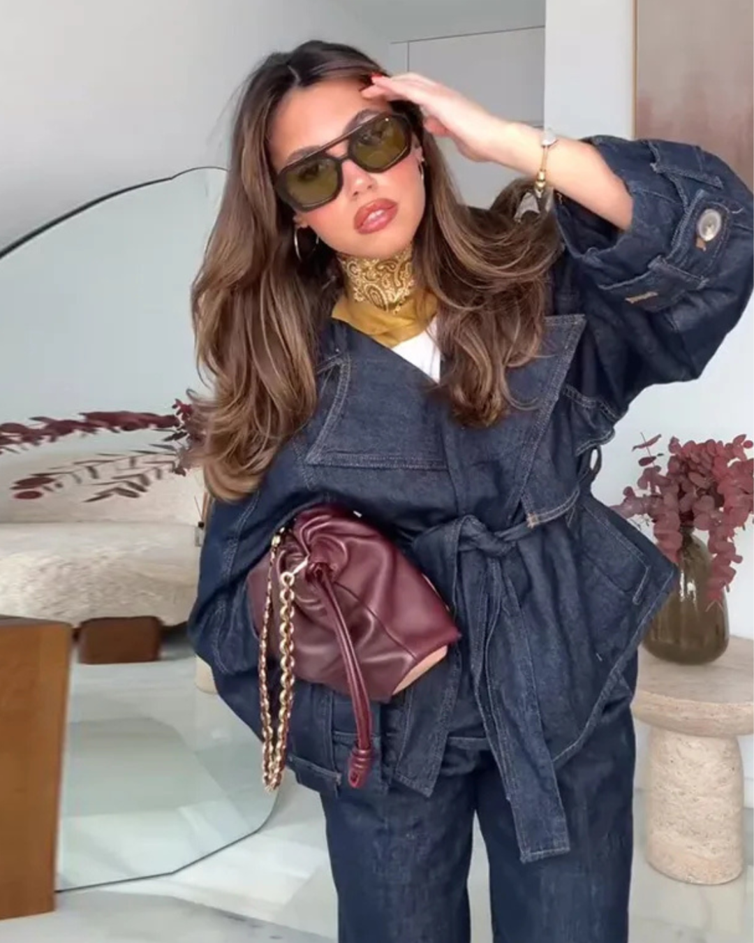 Amber Denim Jacket & Pant Set