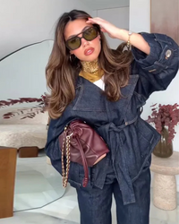 Amber Denim Jacket & Pant Set