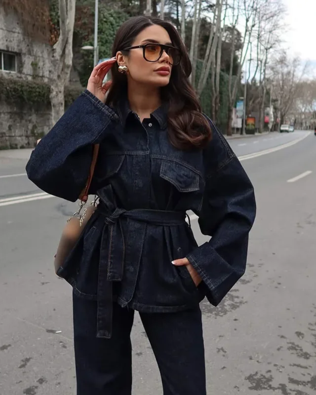 Amber Denim Jacket & Pant Set