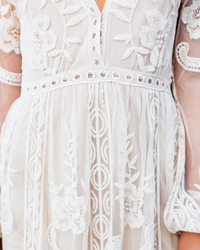 Janis White Lace Silhouette Dress