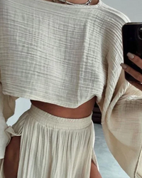 NEW Paloma Beige Skirt Set