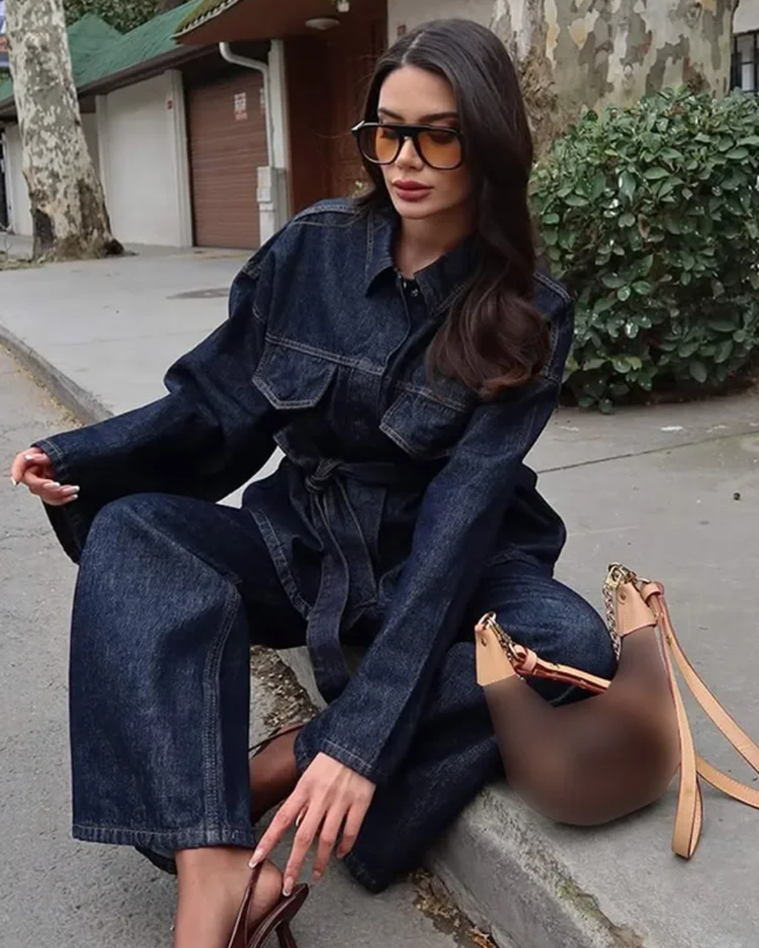 Amber Denim Jacket & Pant Set