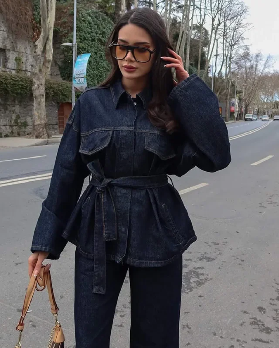 Amber Denim Jacket & Pant Set