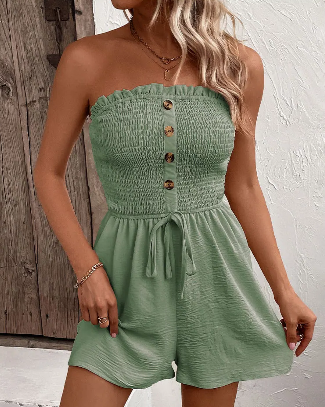 Paige Pistachio Romper