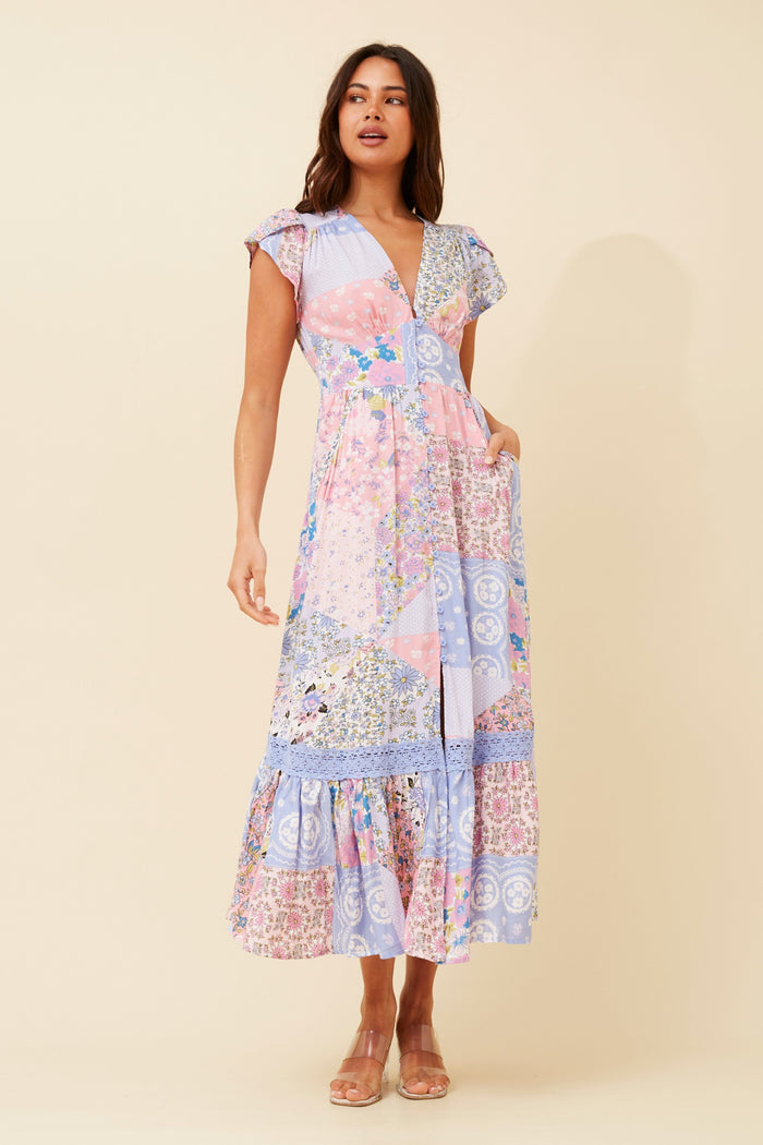 Paradise Patchwork Print Dress | FEW SIZES LEFT
