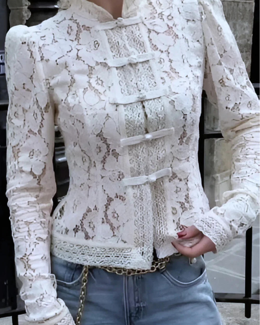 NEW Cali Long Sleeved Lace Blouse
