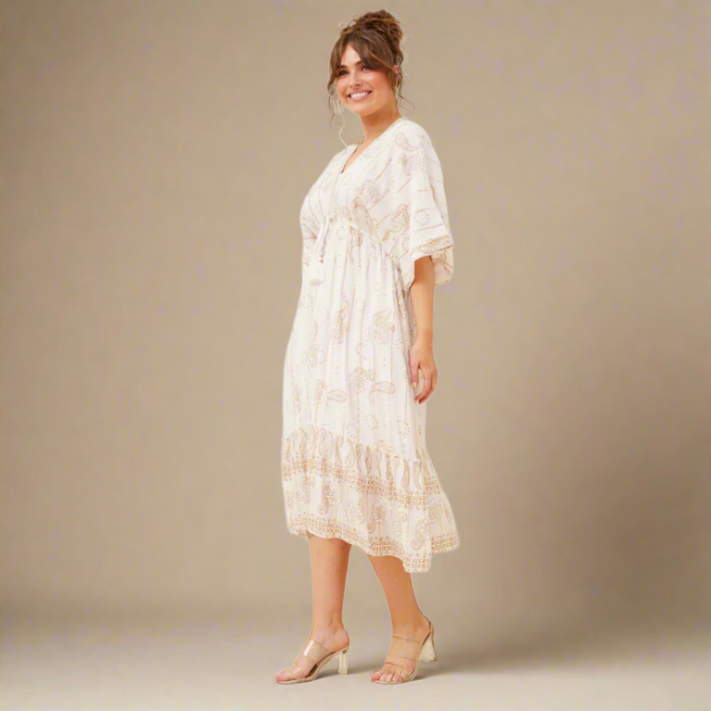 Santorini Embroidered Midi Dress | SHORT SUPPLY