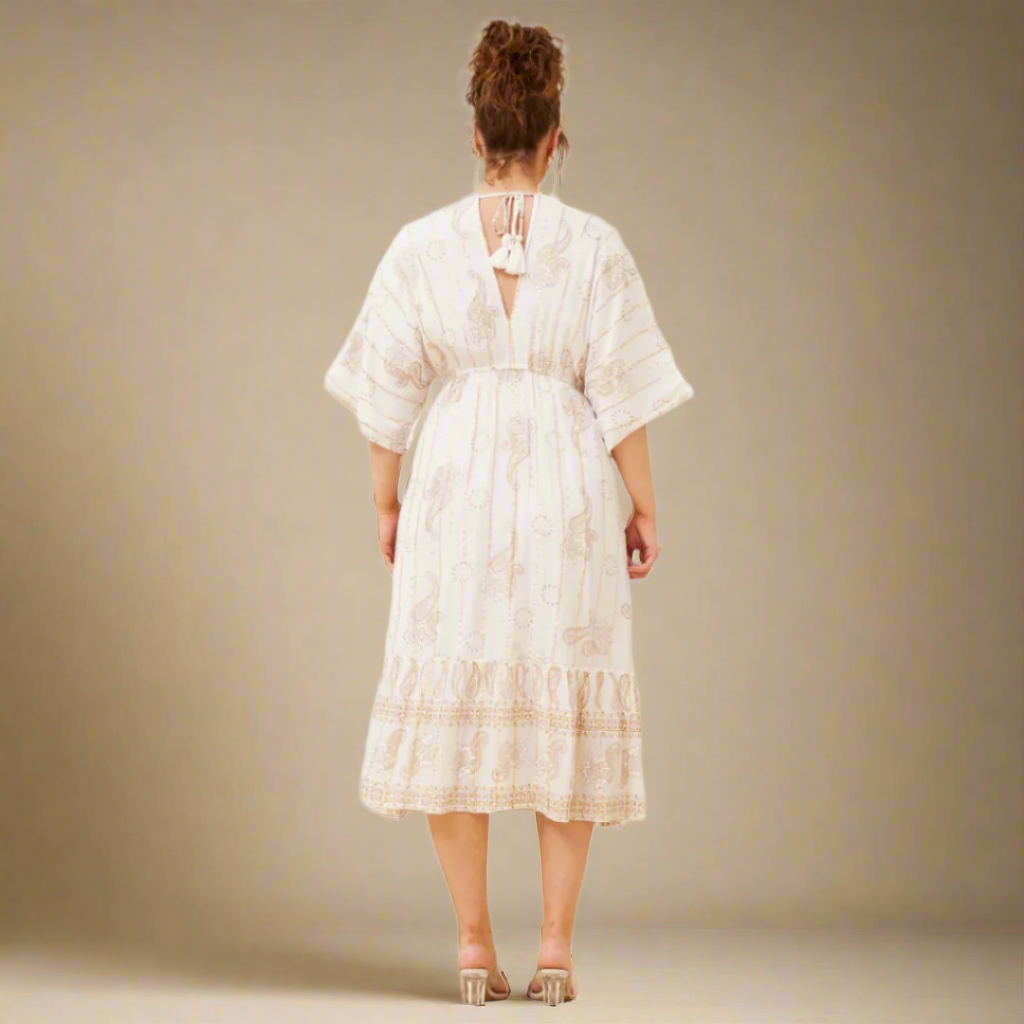 Santorini Embroidered Midi Dress | SHORT SUPPLY