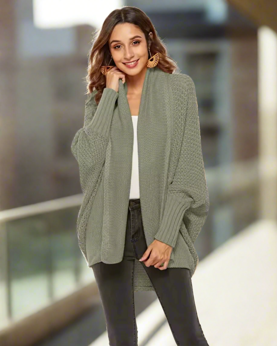 Jacinta Oversized Batwing Sleeve Cardigan I 2 Colours