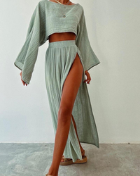 NEW Paloma Frosted Sage Skirt Set