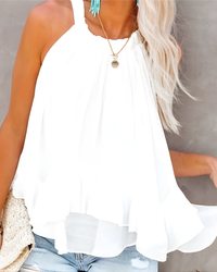 Samantha White Ruffle Top