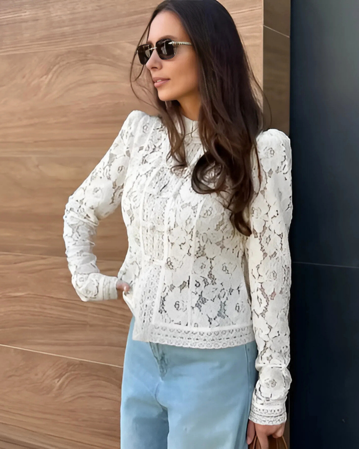 NEW Cali Long Sleeved Lace Blouse