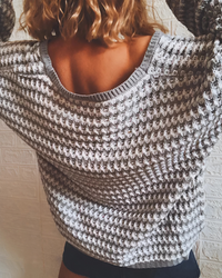 Demi Grey Striped Knit Sweater