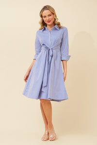 Zanzibah Striped Shirt Dress | RUNNING LOW