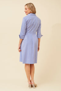 Zanzibah Striped Shirt Dress | RUNNING LOW