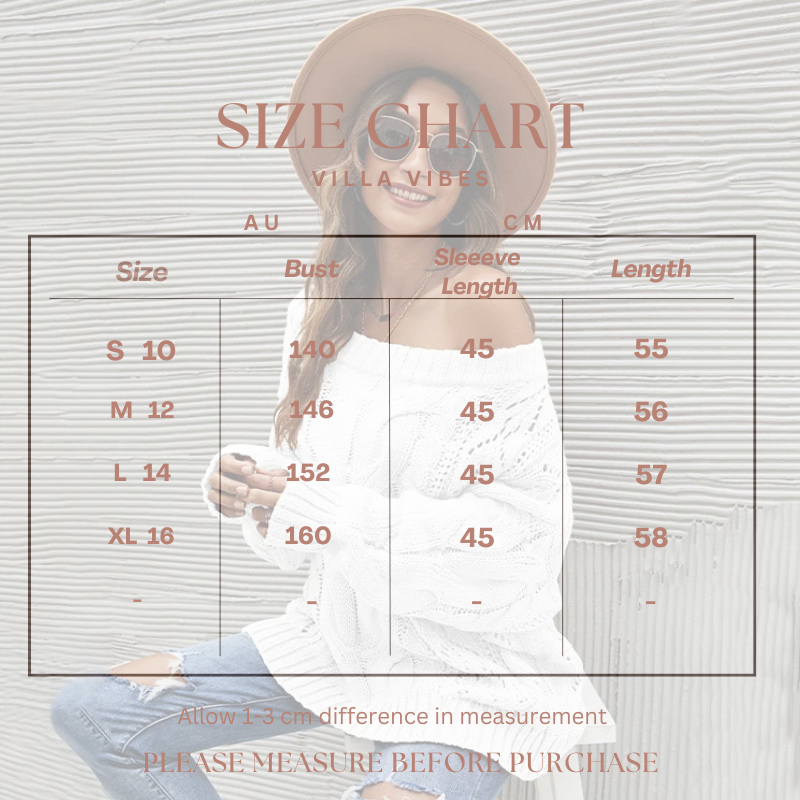 Delta White Cable Knit Sweater