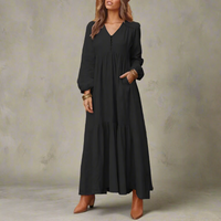 CLEARANCE Georgia Black Dress - Villa Vibes Australia