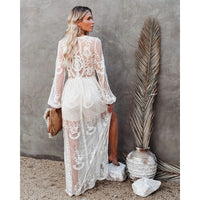 Janis White Lace Silhouette Dress - Villa Vibes Australia