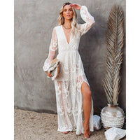 Janis White Lace Silhouette Dress - Villa Vibes Australia