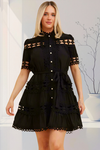 SALE Ibiza Black Lace Dress