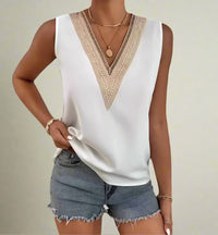 Angie White Cutout Top