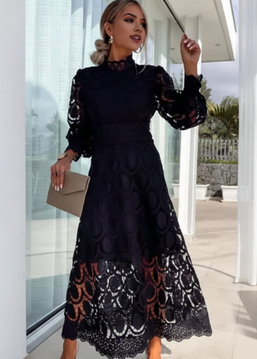 Jasmine Black Lace Dress Black / 1XL 12 Jasmine Black Lace Dress Black / 1XL 12