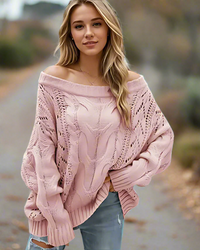 Delta Pink Cable Knit