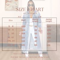 Lizzo Ripped Long Denim Coat - Villa Vibes Australia