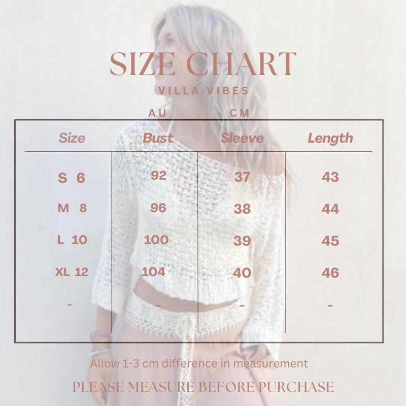 Mira Sand Vintage Crochet Top - Villa Vibes Australia