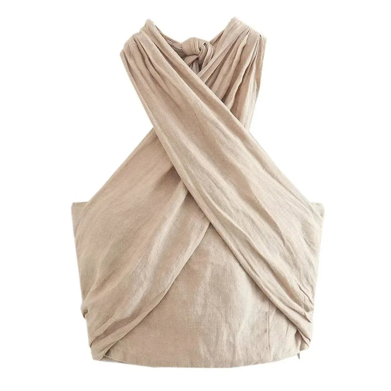 Tianna Sandstone Crossover Top / Pant - Villa Vibes Australia