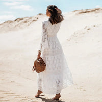 Mendez White Maxi Dress - Villa Vibes Australia