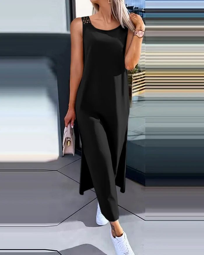 Dash Black Crochet Detail  Dress