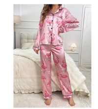 Flirty Flamingo Satin 2pce PJ Set