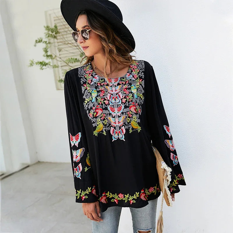 Josie Embroidered Shirt - Villa Vibes Australia