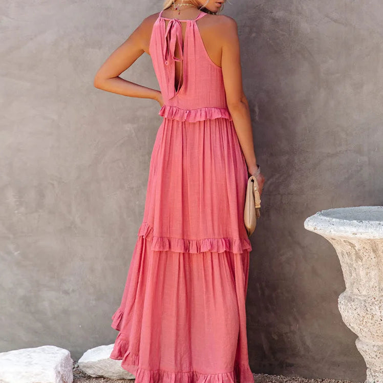 Isabelle Pink Ruffle Dress