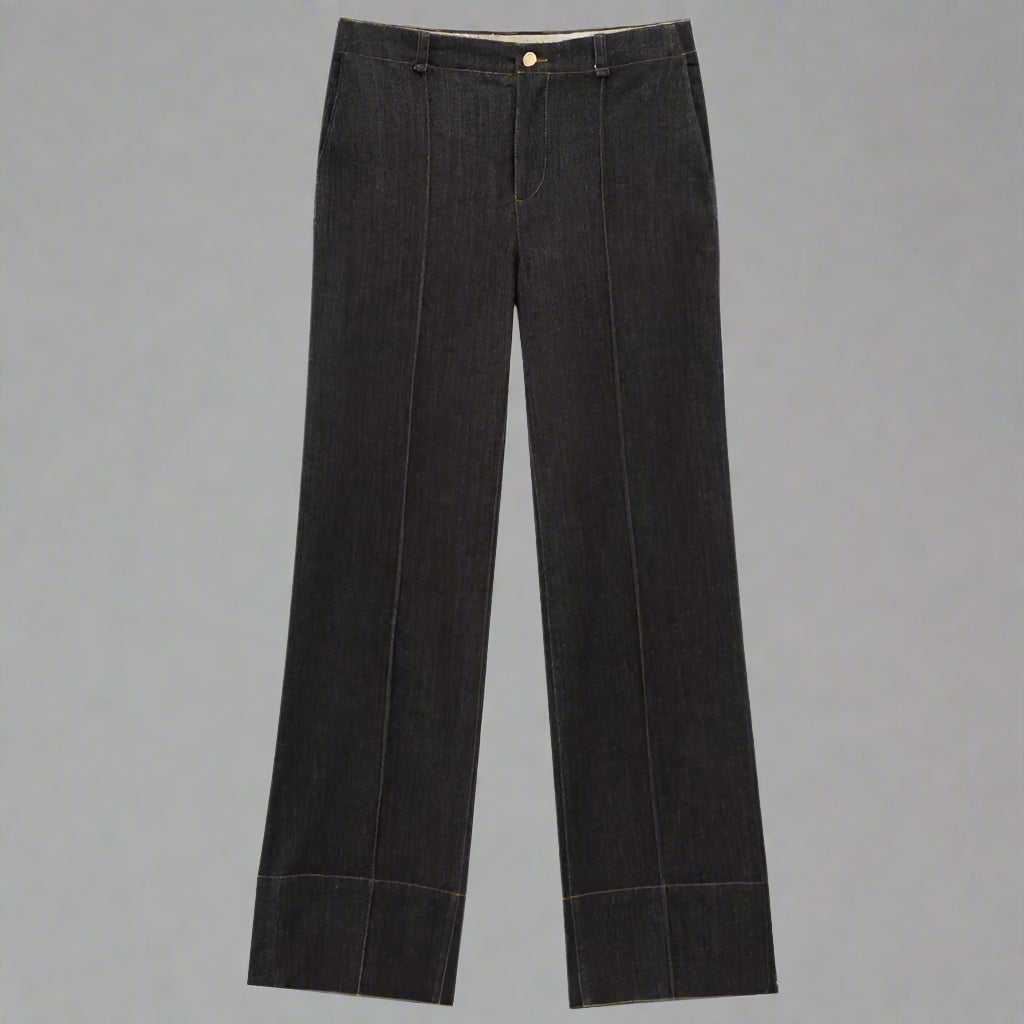 Chrissy Black Denim Pant Set