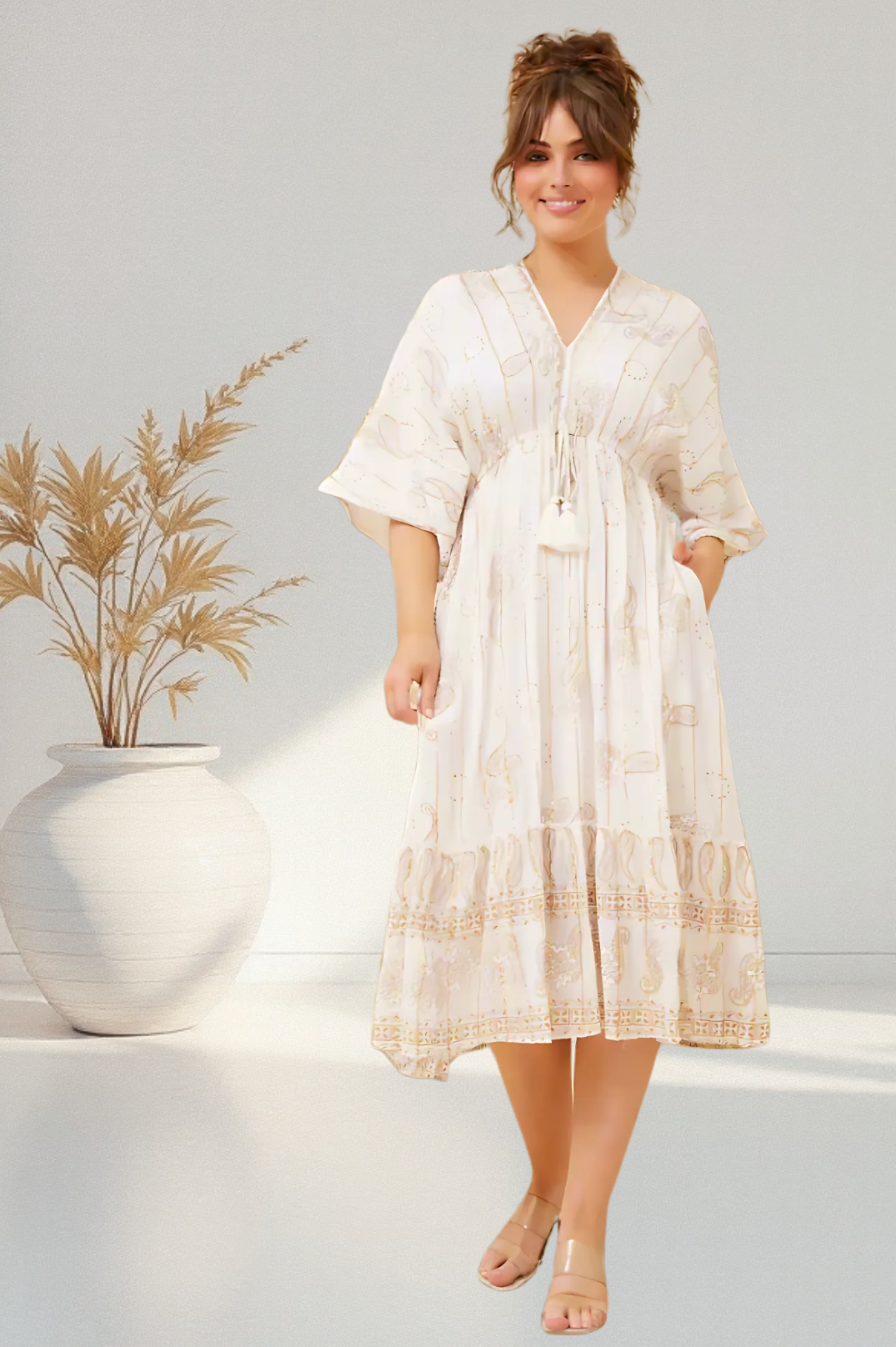 Santorini Embroidered Midi Dress | SHORT SUPPLY