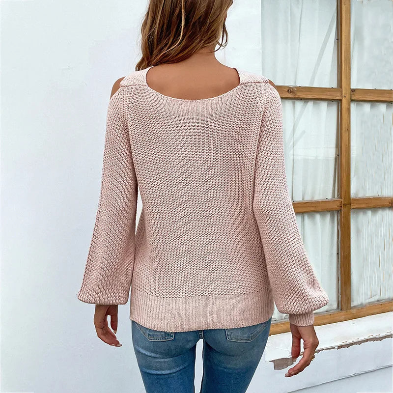 Chloe Halter Knit Sweater I 2 Colours