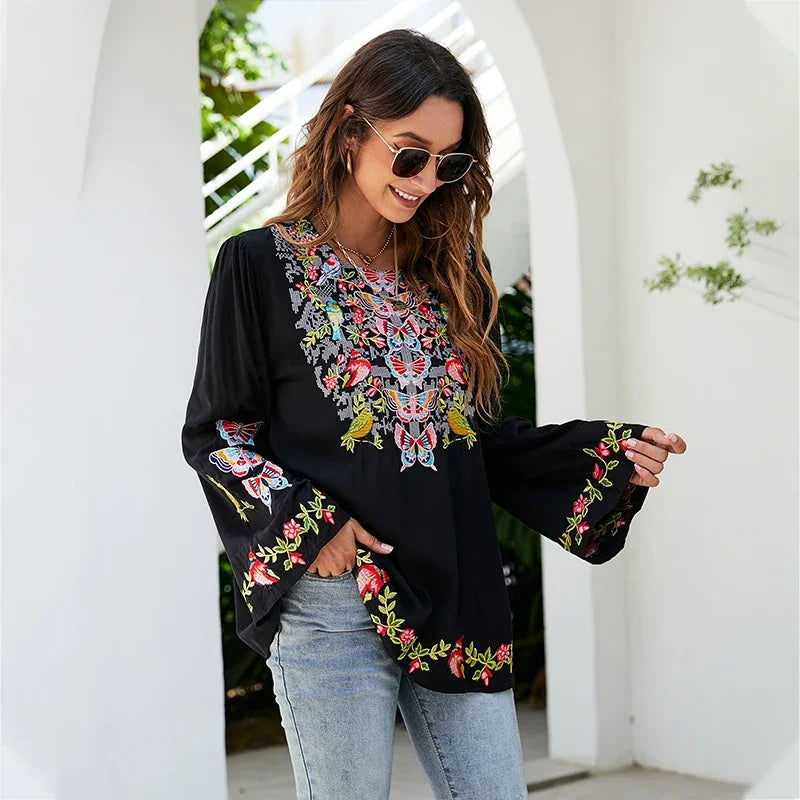 Josie Embroidered Shirt - Villa Vibes Australia