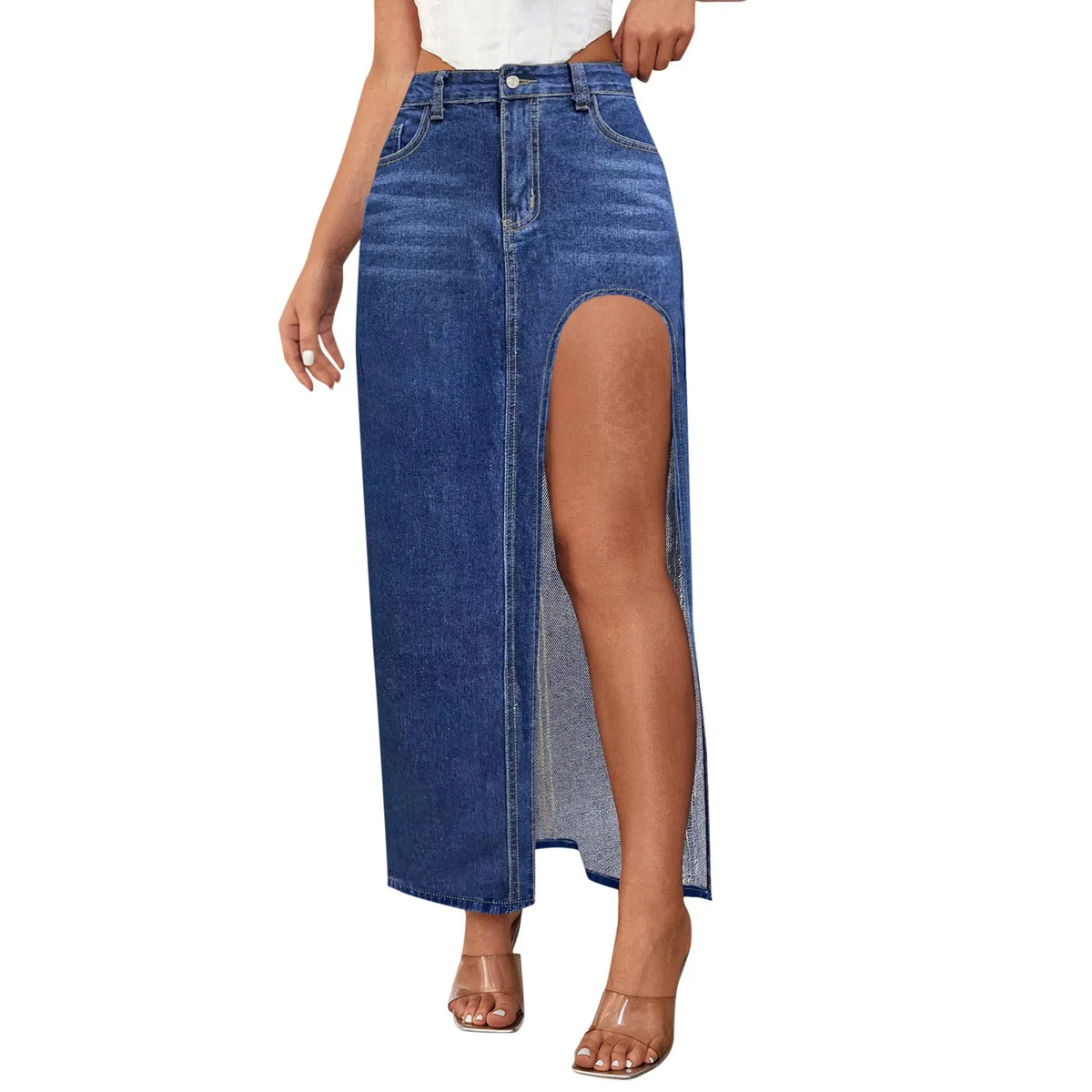 Parker Long Denim Skirt - Villa Vibes Australia