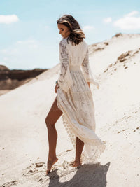 Mendez Cream Maxi Dress - Villa Vibes Australia