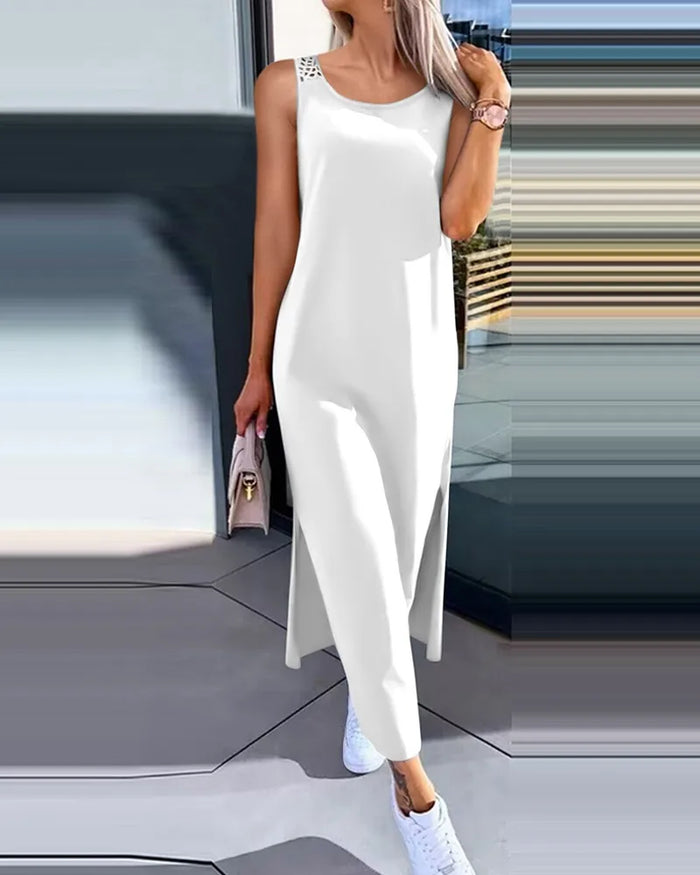 Dash White Crochet Detail  Dress