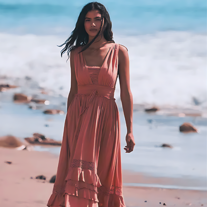 Shakira Blush Dress - Villa Vibes Australia