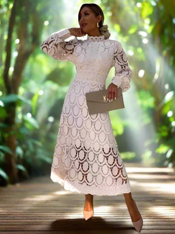 Ambiance white lace dress best sale