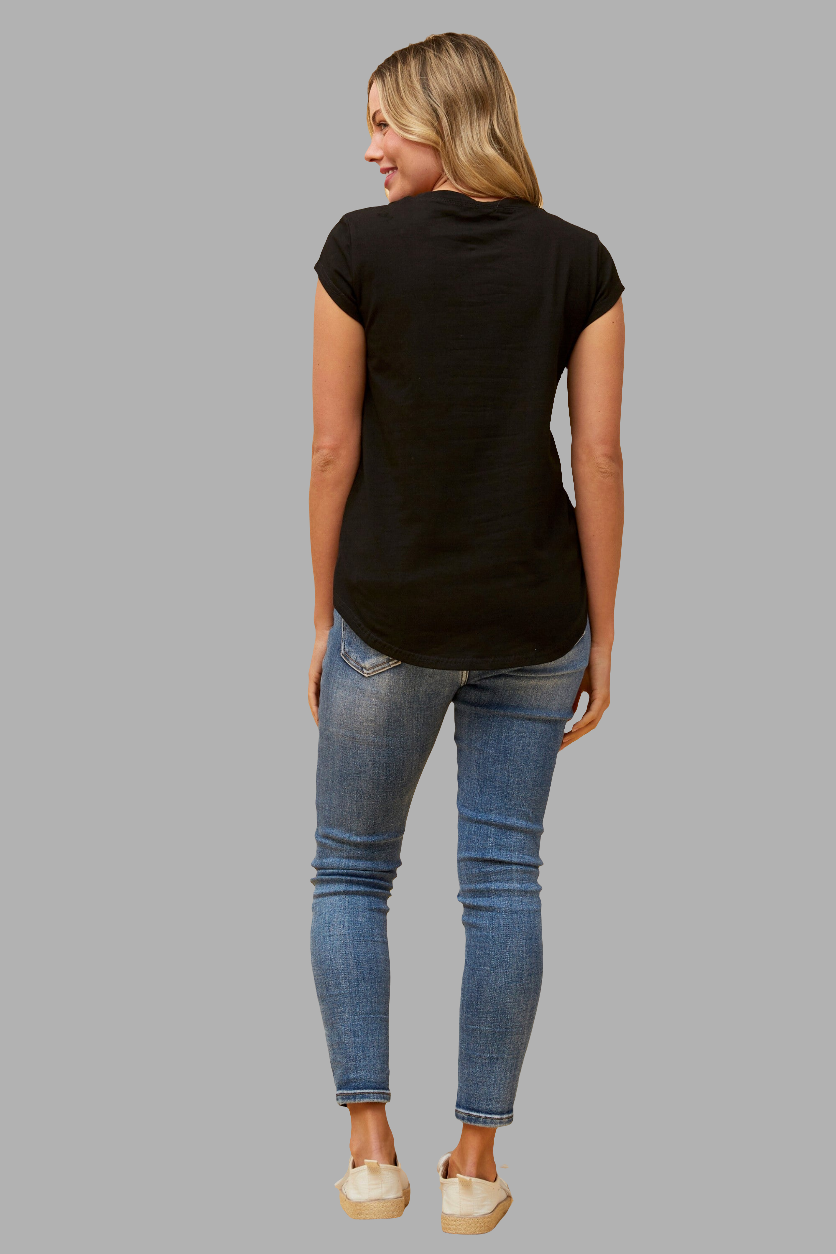 NYC Gold Embroidered T-Shirt | LAST ONE