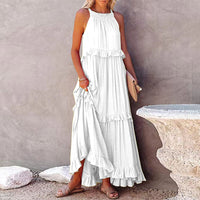 Isabelle White Ruffled Dress