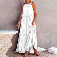 Isabelle White Ruffled Dress